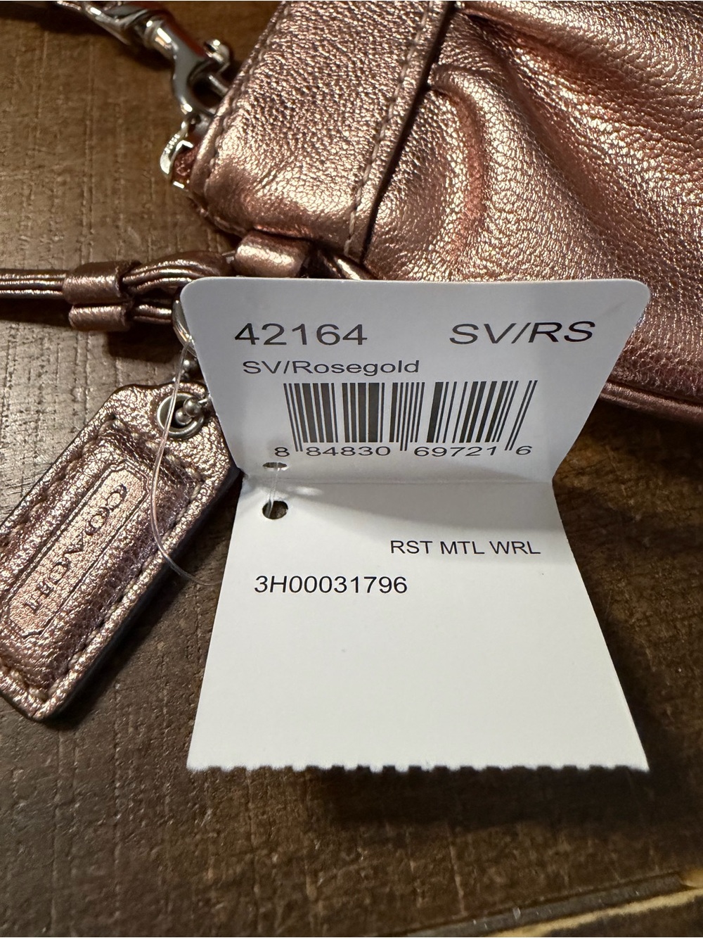 Coach Metallic Pink Wristlet (NWT) - Picture 10 of 10